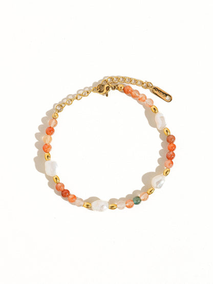 Flânerie by MAIQ - 18K Non-Tarnish Bohemian Stone and Bead Bracelet