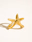 Flânerie by MAIQ - Maui 18K Gold Non-Tarnish Starfish Wrap Open Ring