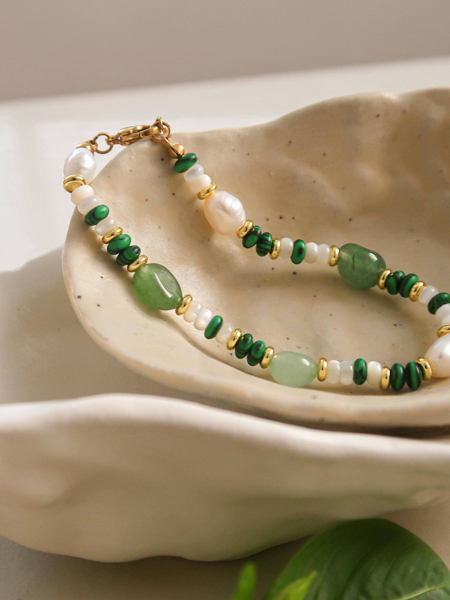 Flânerie by MAIQ - 18K Non-Tarnish Bohemian Stone and Bead Bracelet