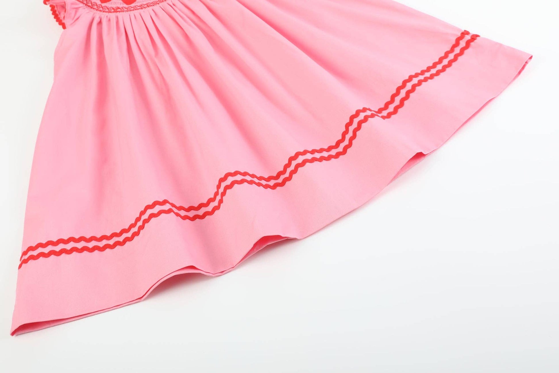 Lil Cactus - Pink Heart Valentine Smocked Bishop Dress: Benjamin Bunny Boutique Lil Cactus - Pink Heart Valentine Smocked Bishop Dress: Benjamin Bunny Boutique