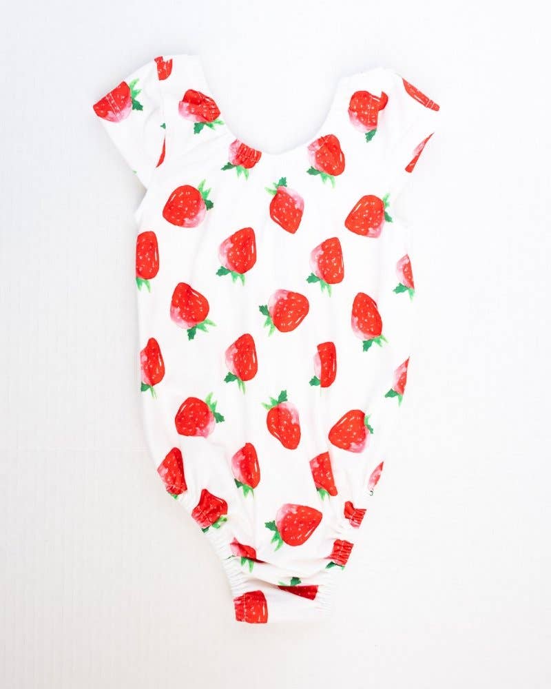 Maggie Cap Sleeve Leotard - Wild Strawberry
