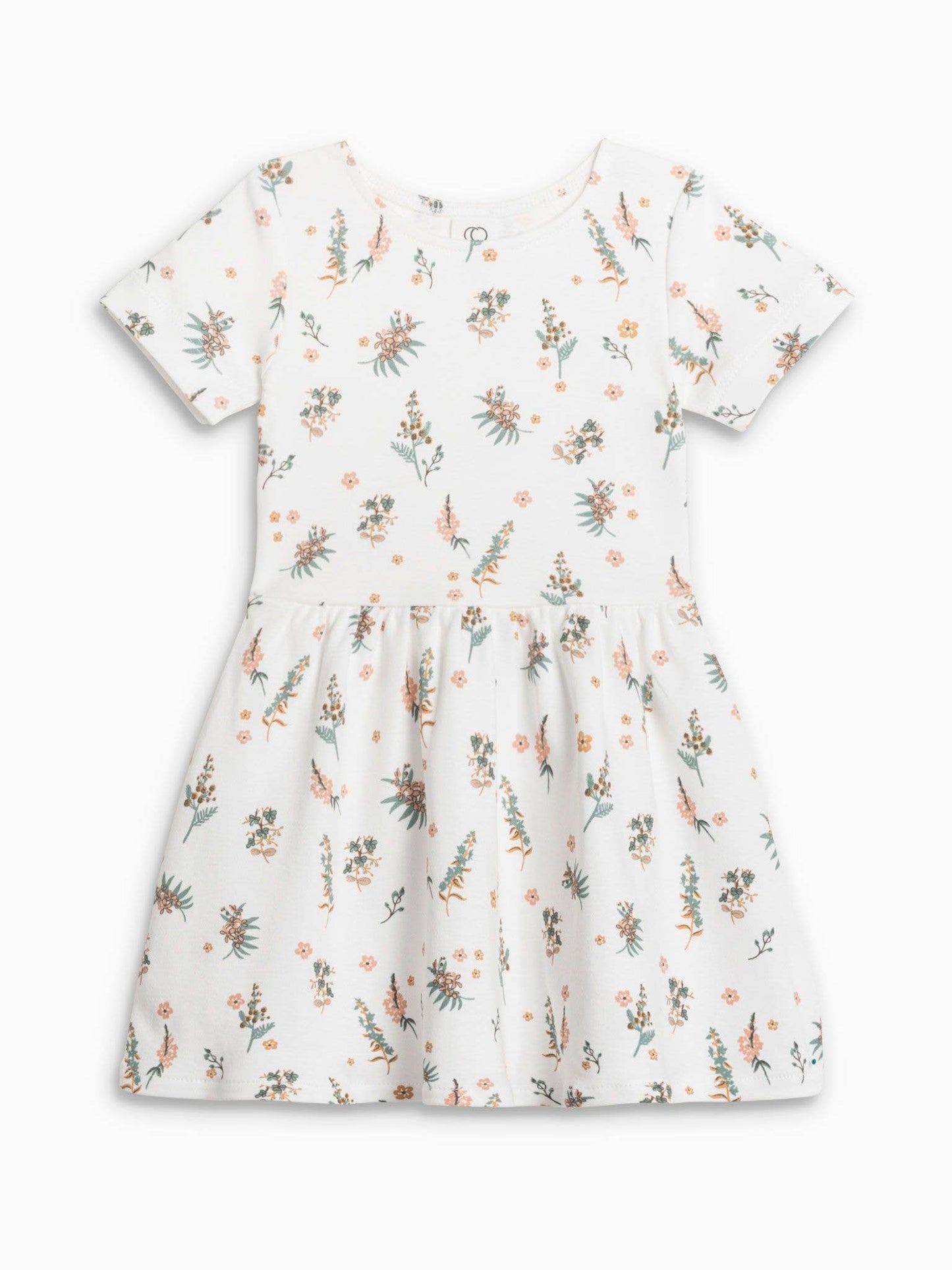 Colored Organics - Short Sleeve Swing Dress - Ester Floral / Tide