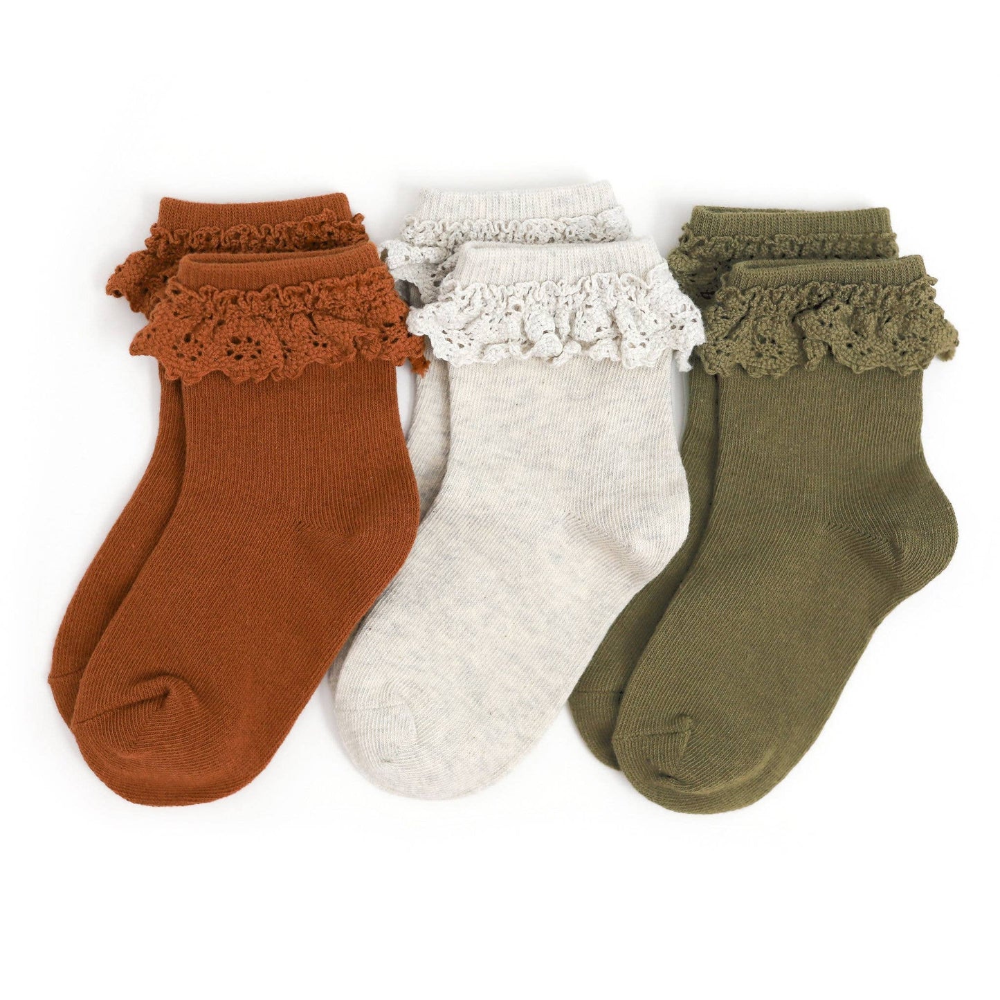 Little Stocking Co. - Roadtrip Lace Midi Sock 3-Pack: 6-18 MONTHS