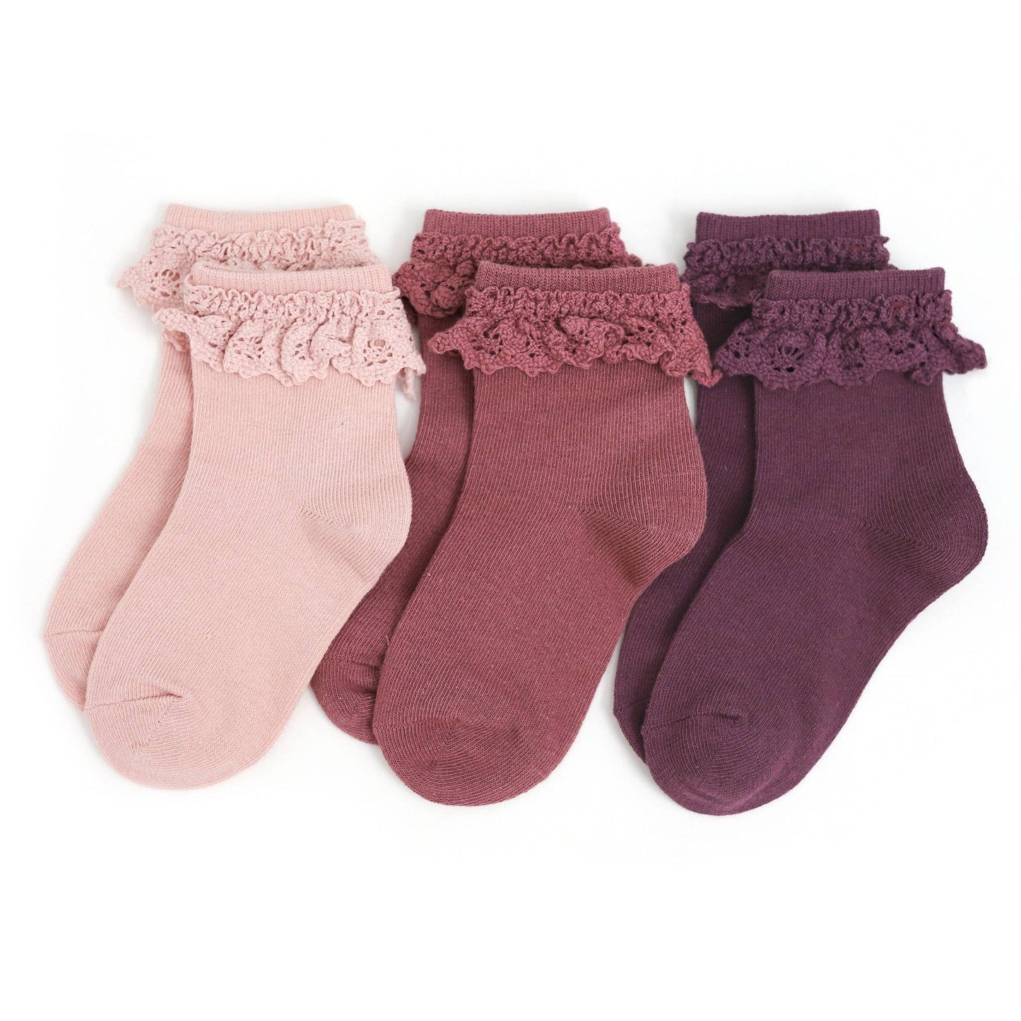 Little Stocking Co. - Sugar Plum Lace Midi Sock 3-Pack: 6-18 MONTHS