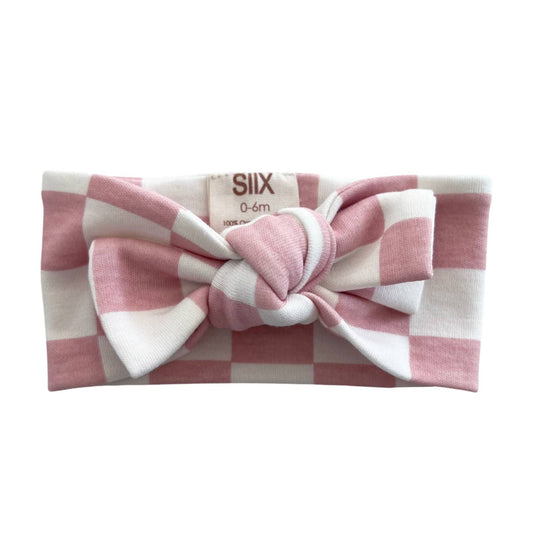SIIX Collection - Strawberry Shortcake Checkerboard / Organic Bow
