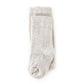 Little Stocking Co. - Heathered Ivory Cable Knit Tights: 3-4 YEARS