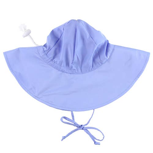 RuffleButts - Kids Periwinkle Blue Sun Protective Hat