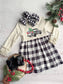 The Hair Bow Company - Christmas Tree Black Gingham Truck Dress: 3T