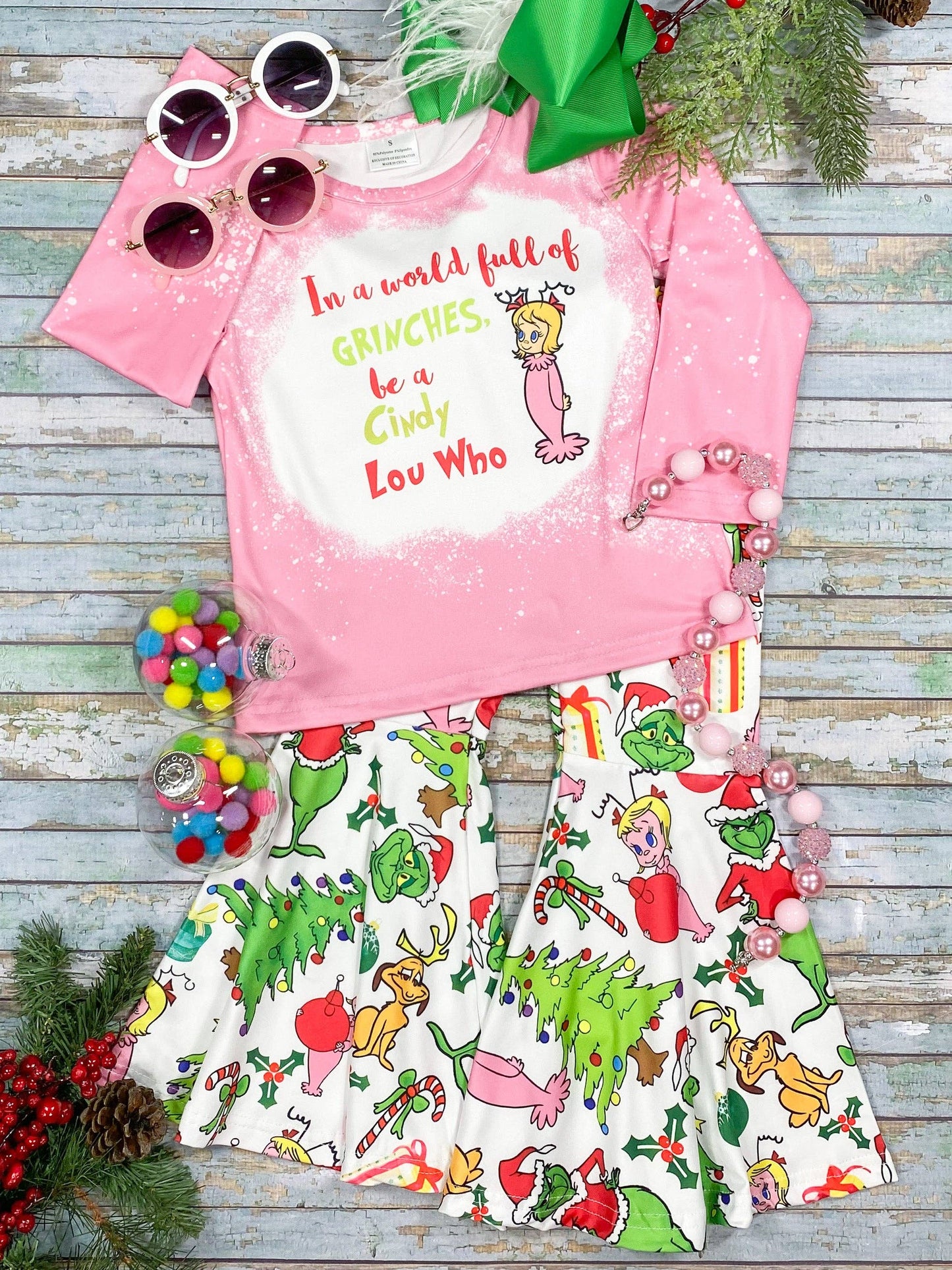 Be a Cindy Lou Who Bell Bottom Set: 4T