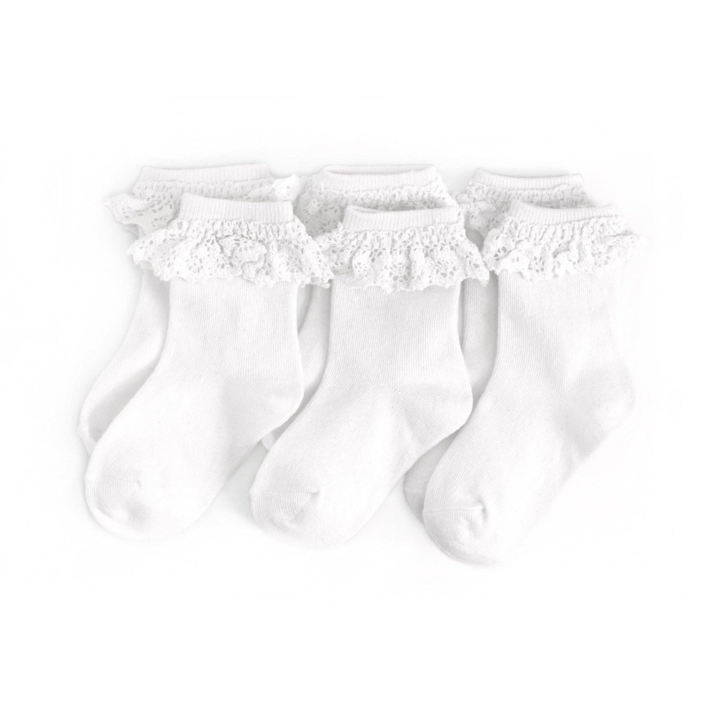 Little Stocking Co. - White Lace Midi Sock 3-Pack: 6-18 MONTHS