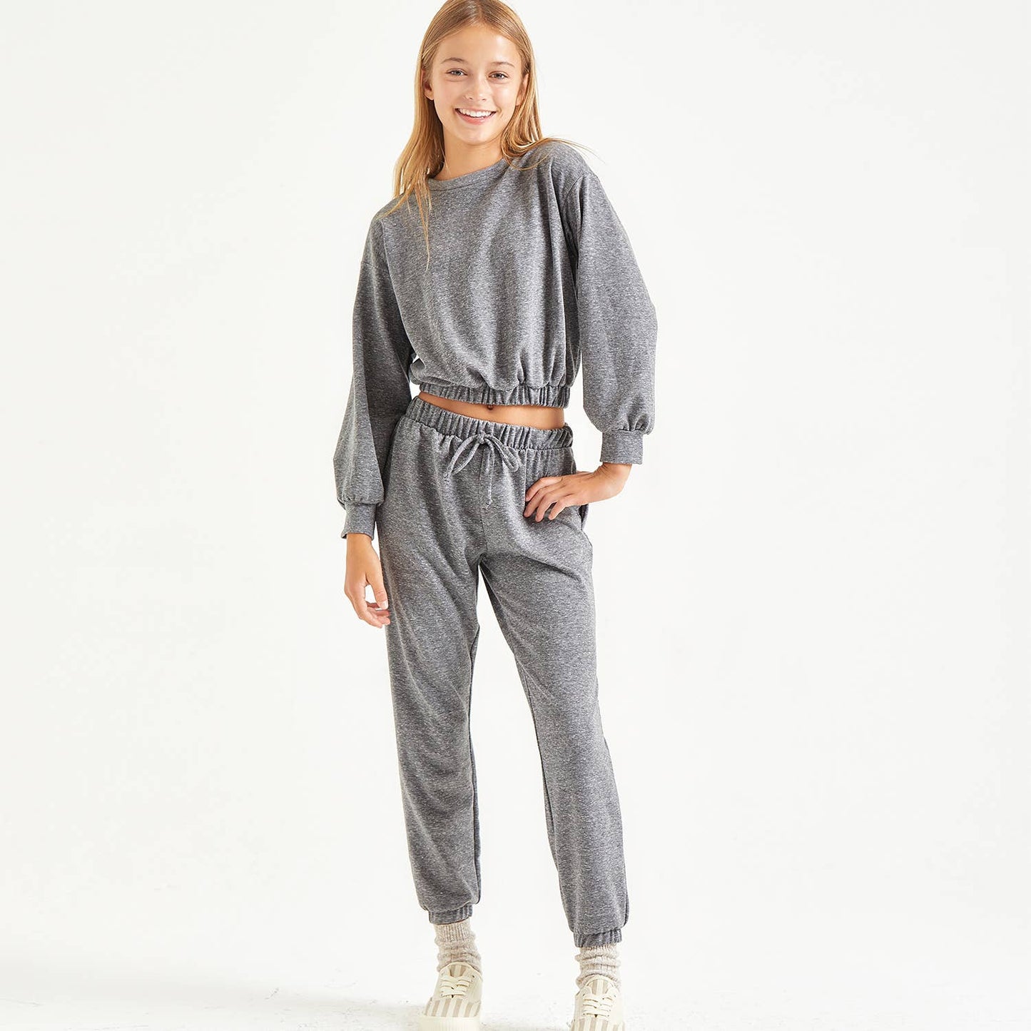 Good Girl - Cropped Sweatshirt and Jogger Pants Set