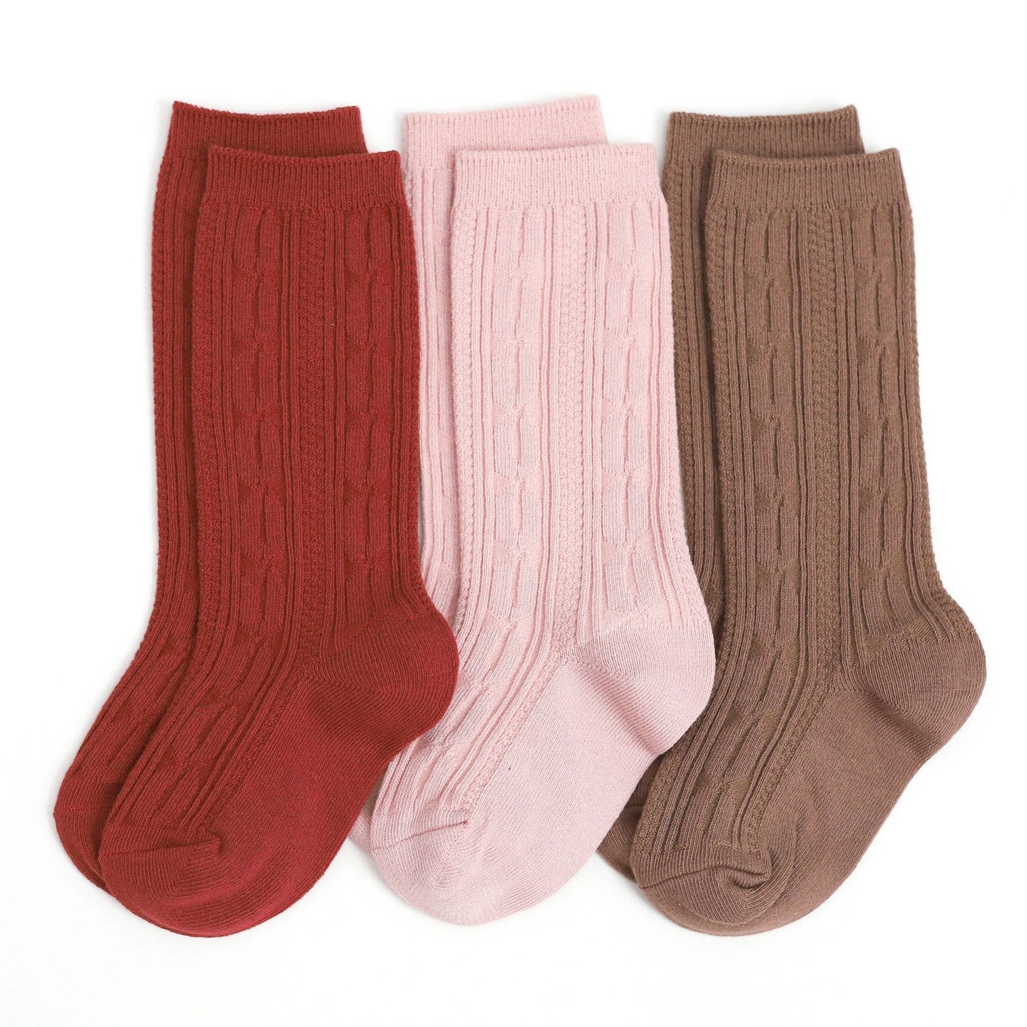 Little Stocking Co. - Sequoia Cable Knit Knee High Sock 3-Pack: 6-18 MONTHS