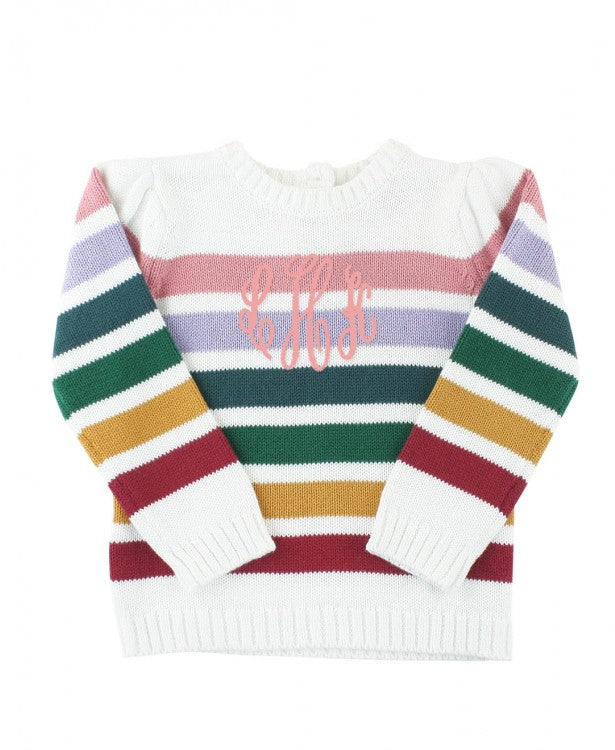 Rufflebutts Rainbow Stripe Sweater