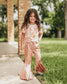 Bailey's Blossoms - Lina Pleated Bell Bottoms -Pink Shimmer