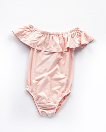 Isla Flutter Sleeve Leotard - Baby Pink